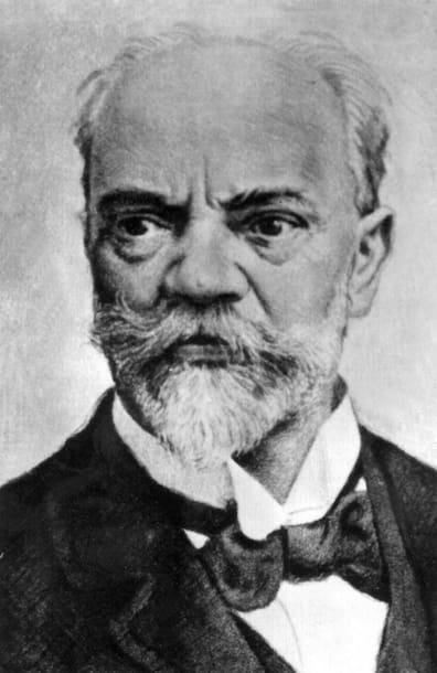 Der tschechische Komponist Anton Dvorak in einem zeitgenössischen Gemälde von Max Svabinsky. Dvorak wurde am 08.09.1841 in Nelahozeves bei Prag geboren und starb am 1.5.1904 in Prag. 