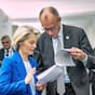 EU-Kommissionspräsidentin Ursula von der Leyen und Bundeskanzler Friedrich Merz am Rande des G20-Gipfels in Johannesburg, Südafrika.